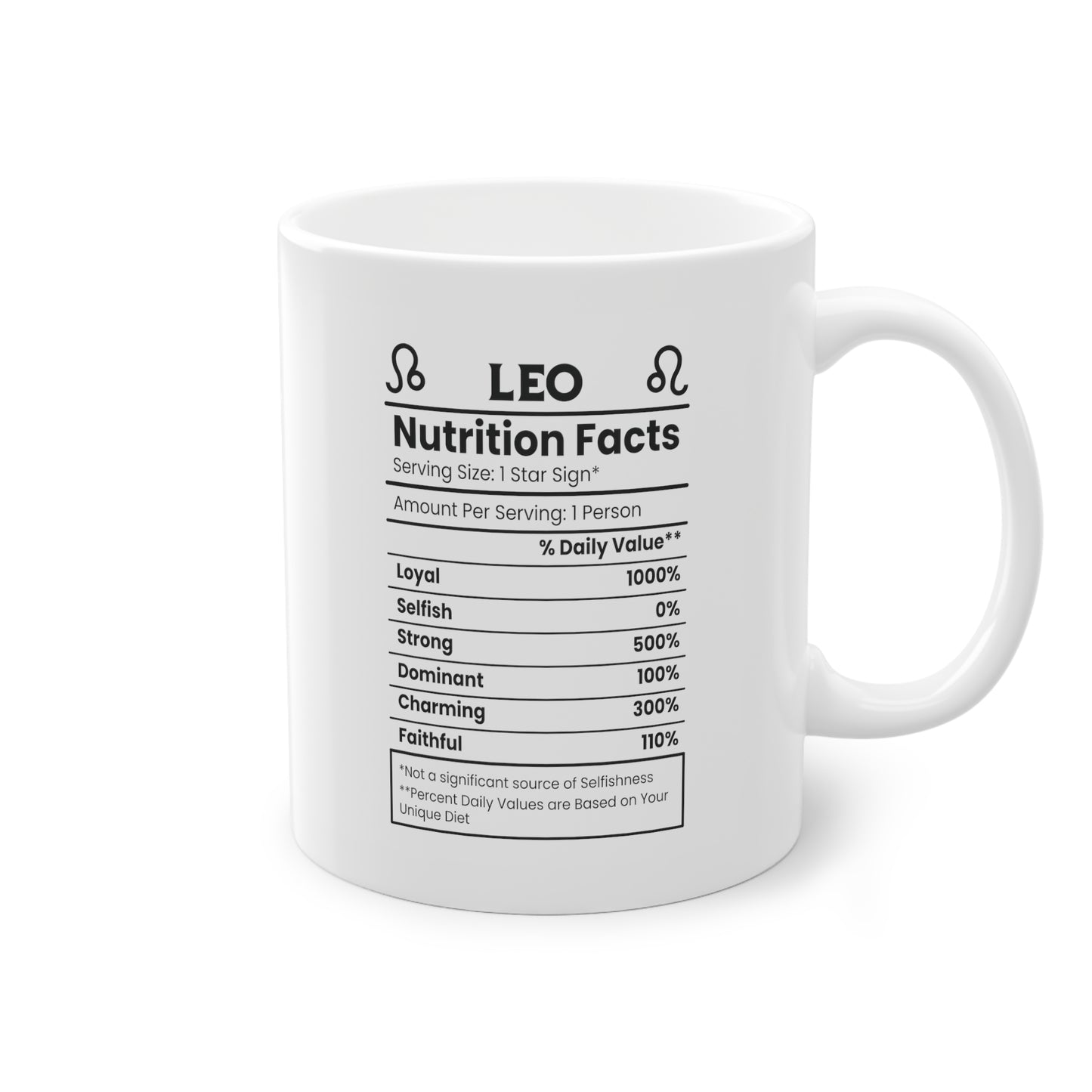 Unsere wunderschöne Motivtasse Löwe, das perfekte Geschenk für alle im Sternzeichen Löwe. Mit minimalistischem Print, ist sie ein dezenter Hingucker