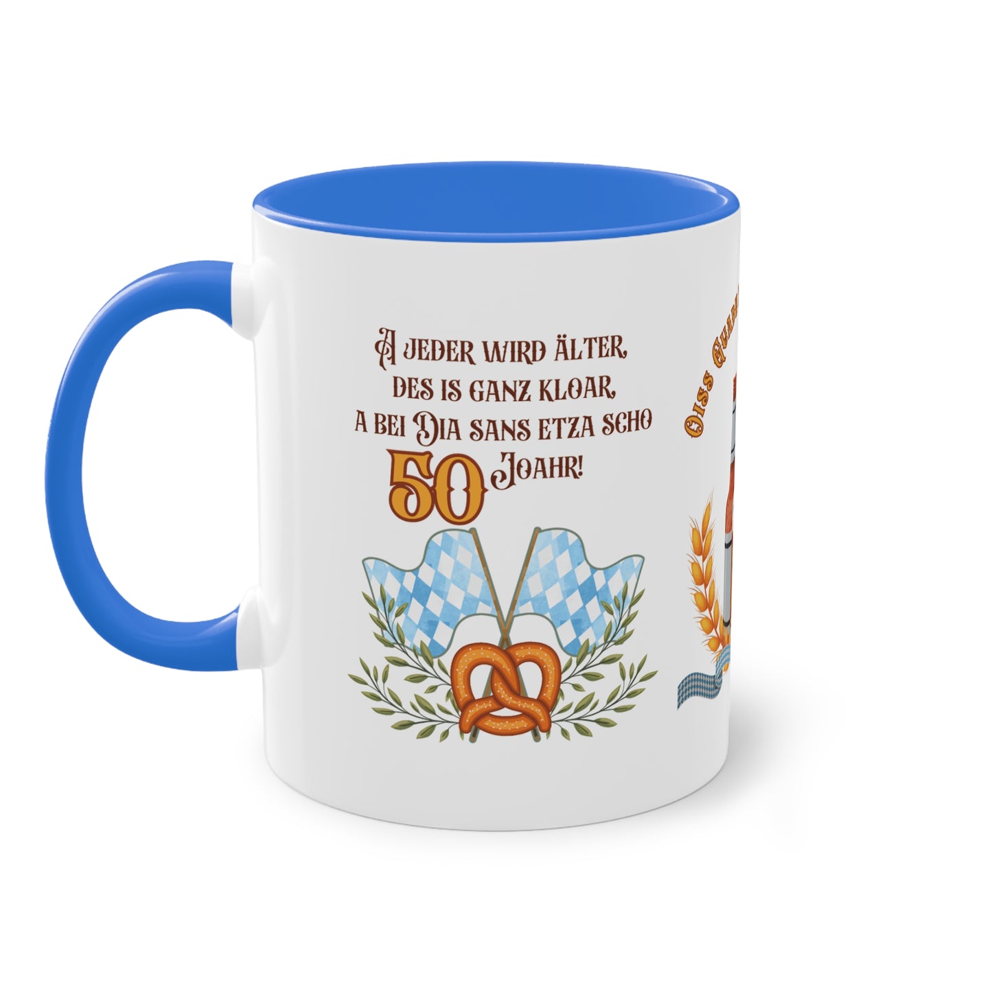 Bayerische Geburtstags-Tasse „50 Jahre“ – Perfektes Geschenk für Bayern-Fans