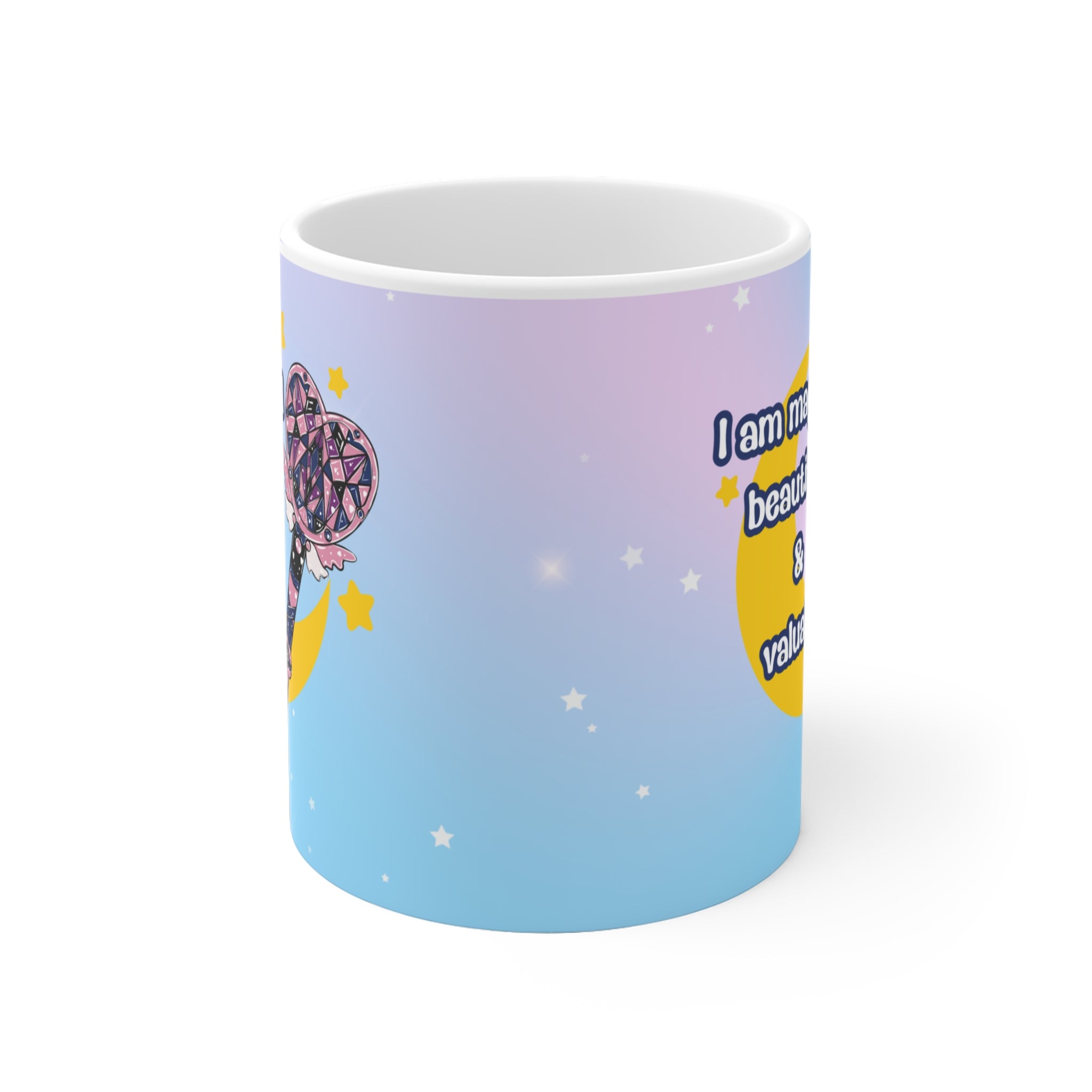 Genderfluid Pride Tasse | Magical Girl 90s Anime | LGBTQ Geschenk | Spülmaschinenfest | 330ml Keramik, Affirmation, pride geschenk