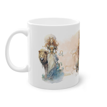 Unsere wunderschöne Motivtasse Löwe, das perfekte Geschenk für alle im Sternzeichen Löwe. Mit fantasievollem All-Over Print, ist sie sicher ein Hingucker.