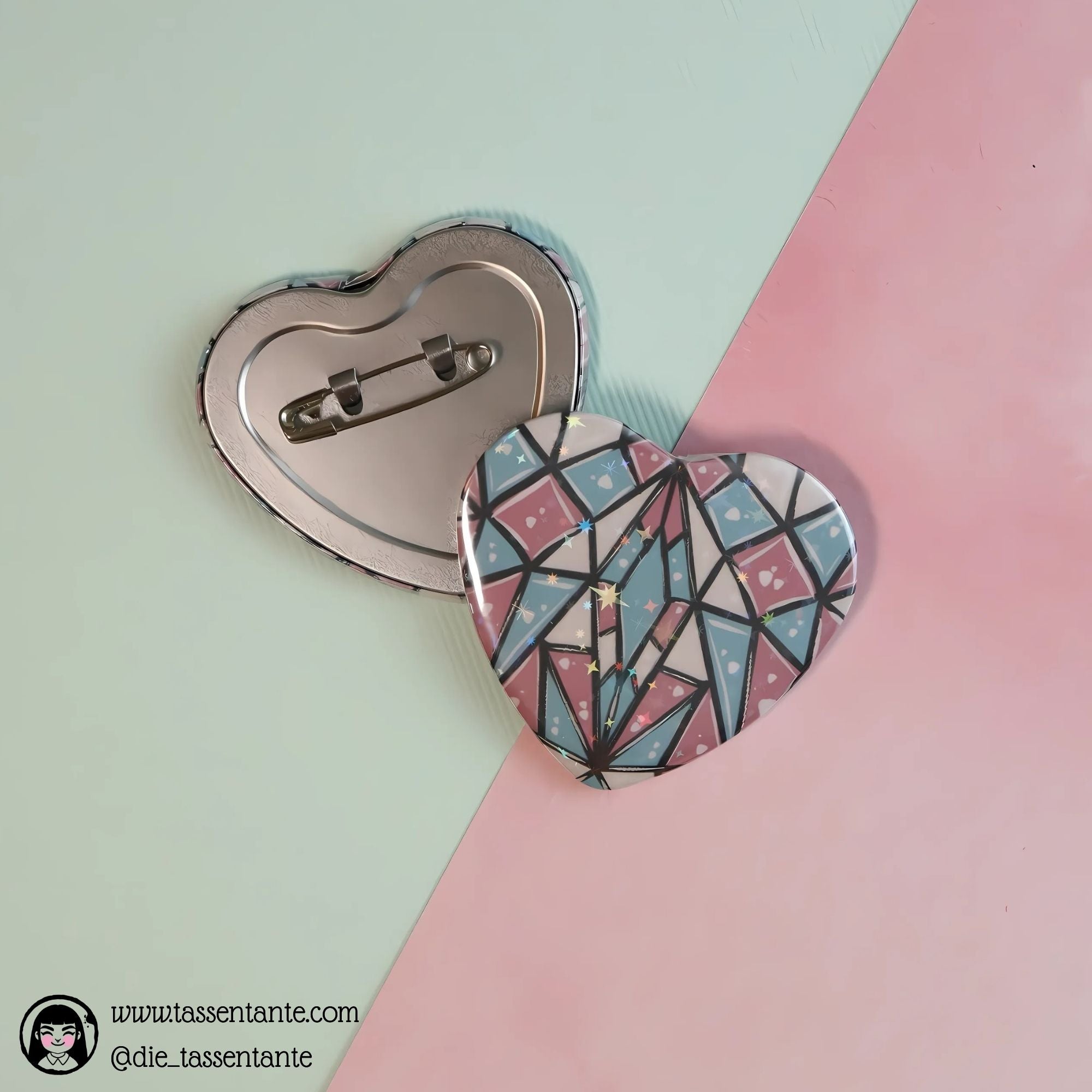 Herz Button Pride - Trans Pride - 90s Magical Anime Wand