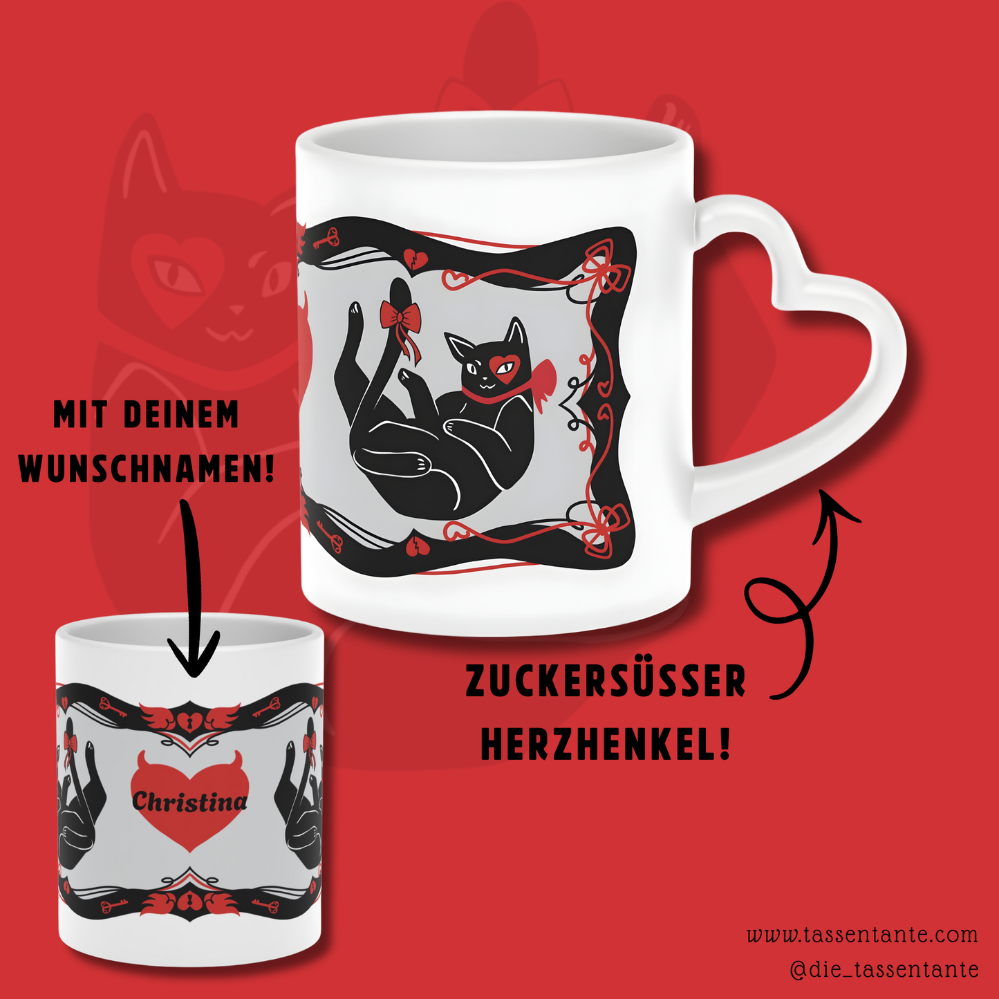 Leopold Herzkönig Tasse mit Wunschnamen