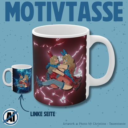 Motivtasse Bunny Girls - Geschenk Jahrestag, Geburtstag, Coming Out
