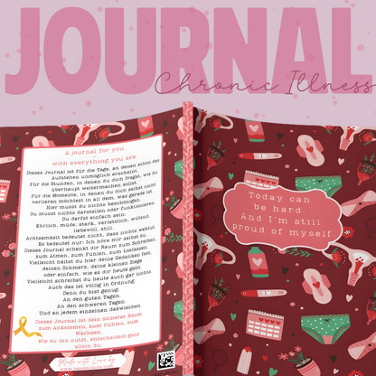 Schmerztagebuch - A5 - z.B. Endometriose, Adenomyose