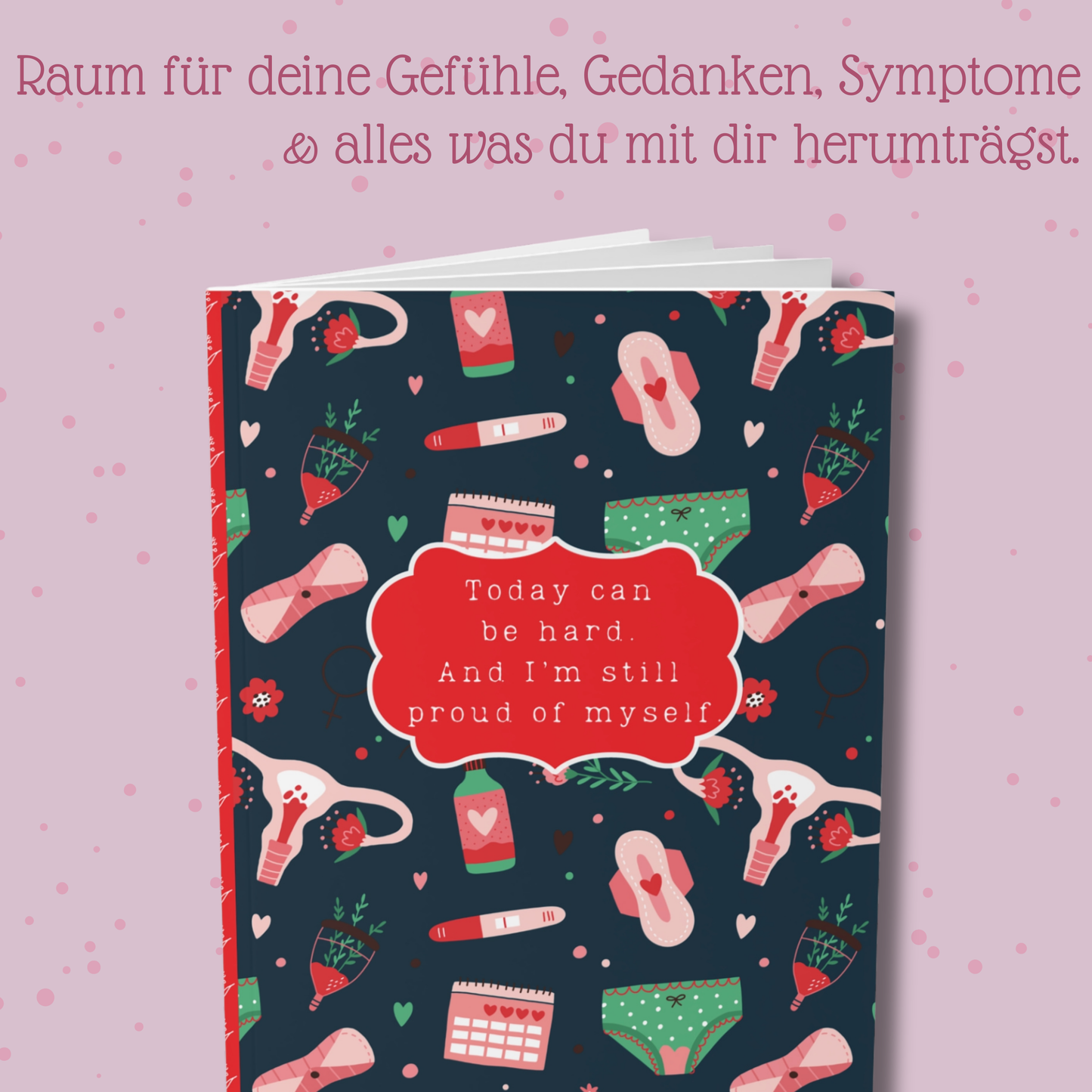 Schmerztagebuch - A5 - z.B. Endometriose, Adenomyose - blau