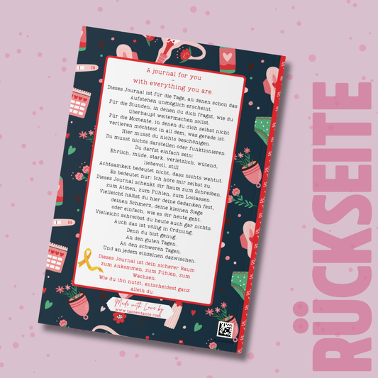 Schmerztagebuch - A5 - z.B. Endometriose, Adenomyose - blau