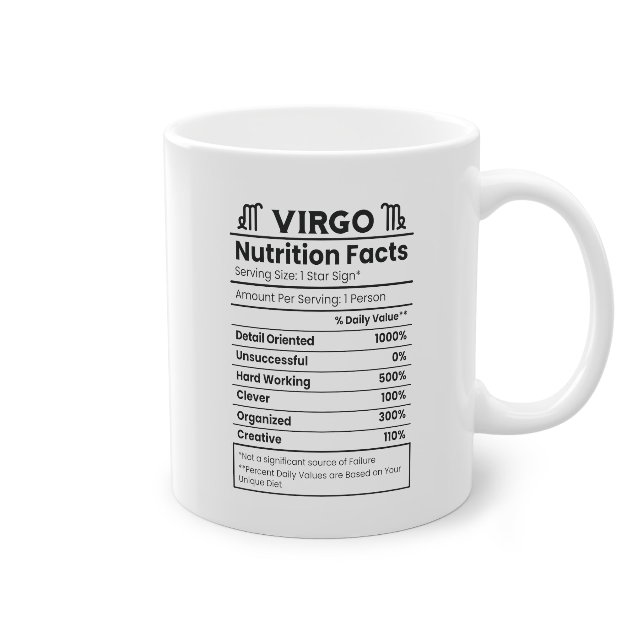 Unsere wunderschöne Motivtasse Jungfrau, das perfekte Geschenk für alle im Sternzeichen Jungfrau. Mit minimalistischem Print, ist sie ein dezenter Hingucker.