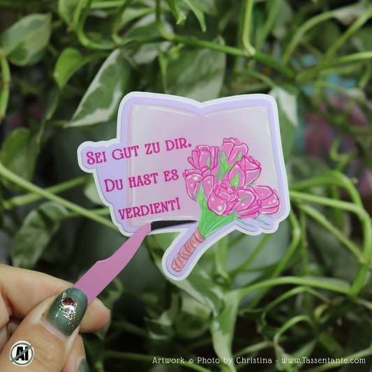 Affirmation Sticker - Sei gut zu dir
