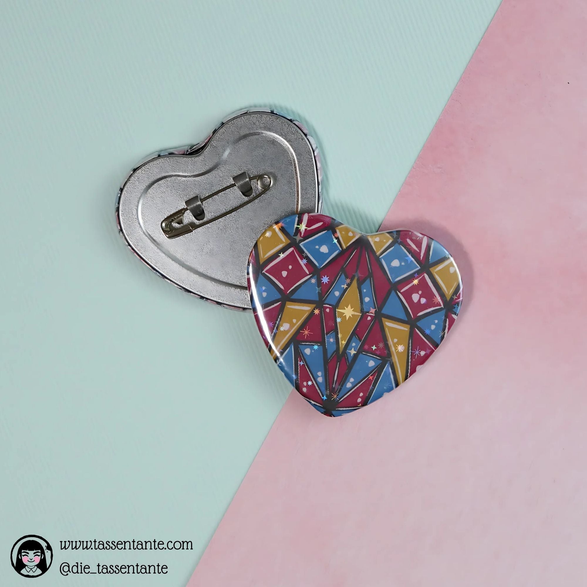 Herz Button Pride - Pansexual - 90s Magical Anime Wand