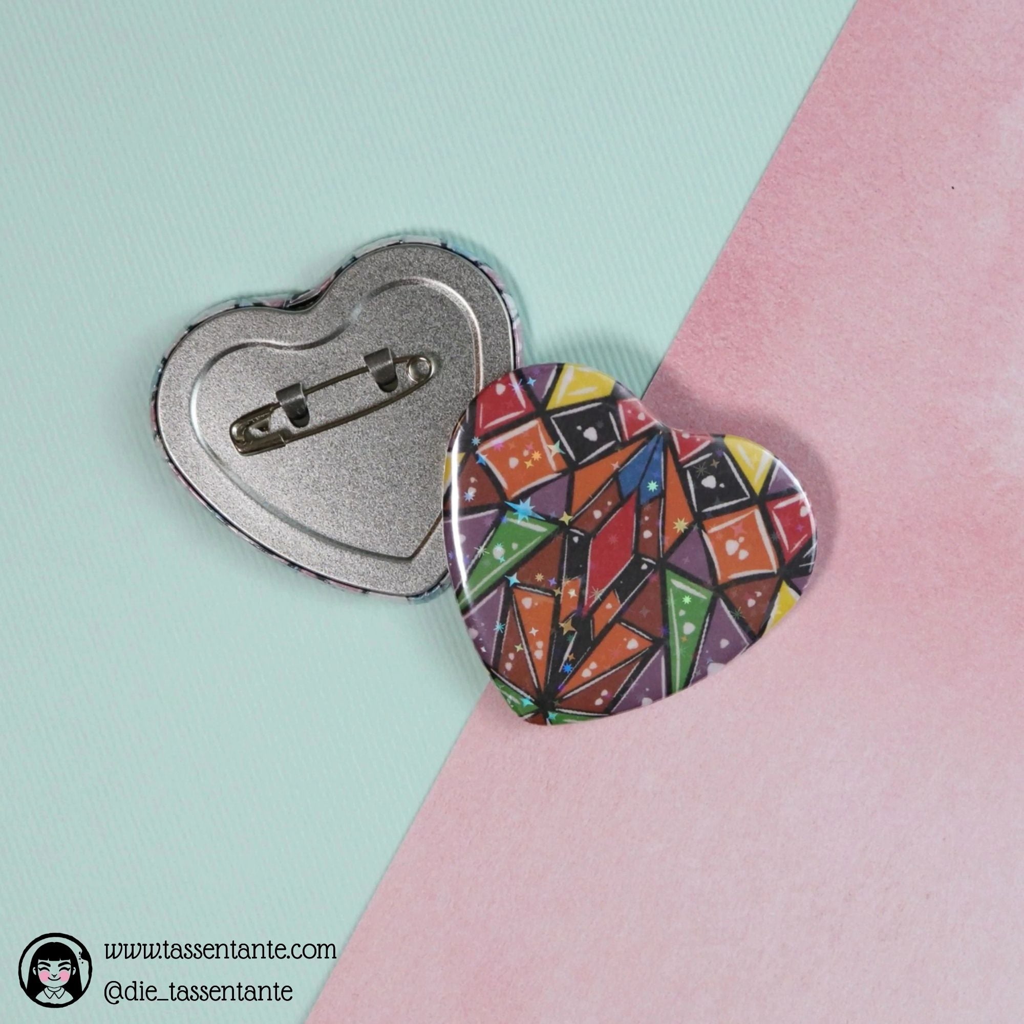 Herz Button Pride - Inclusive Pride - 90s Magical Anime Wand