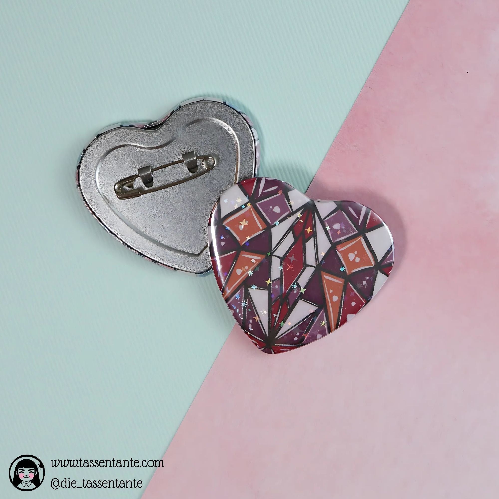 Herz Button Pride - Lesbian - 90s Magical Anime Wand