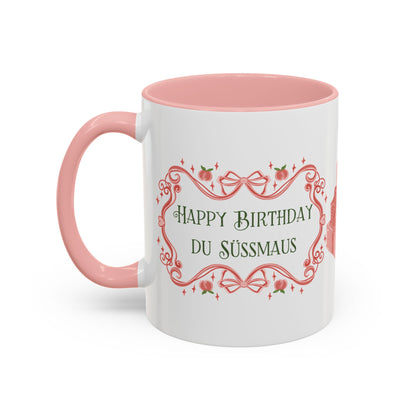 Happy Birthday Du Süßmaus Tasse - Geburtstagsgeschenk Freundin lustig süß - Geschenk Idee für Freundin, Partnerin, beste Freundin