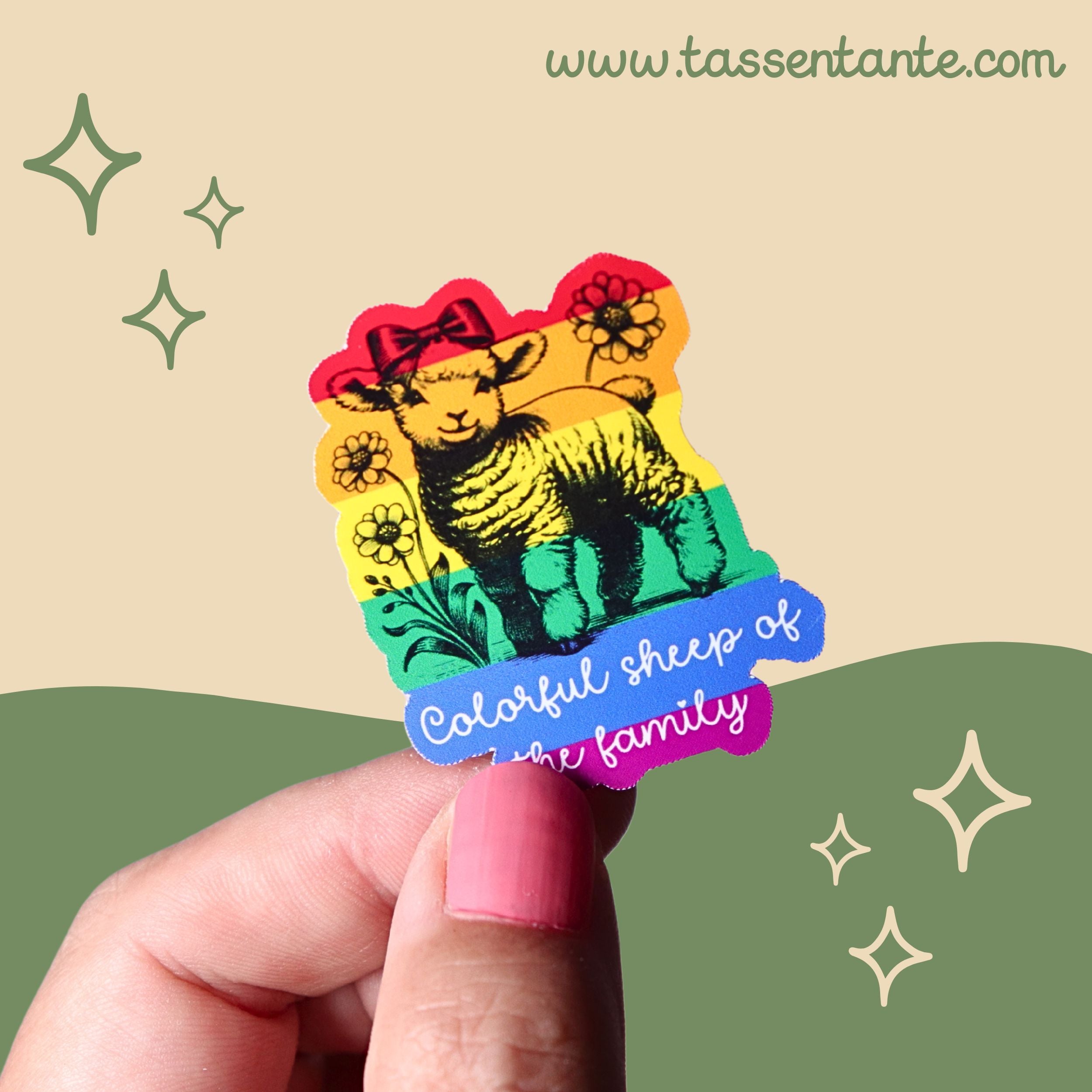 Sticker - Colorful Sheep of the Family - pride