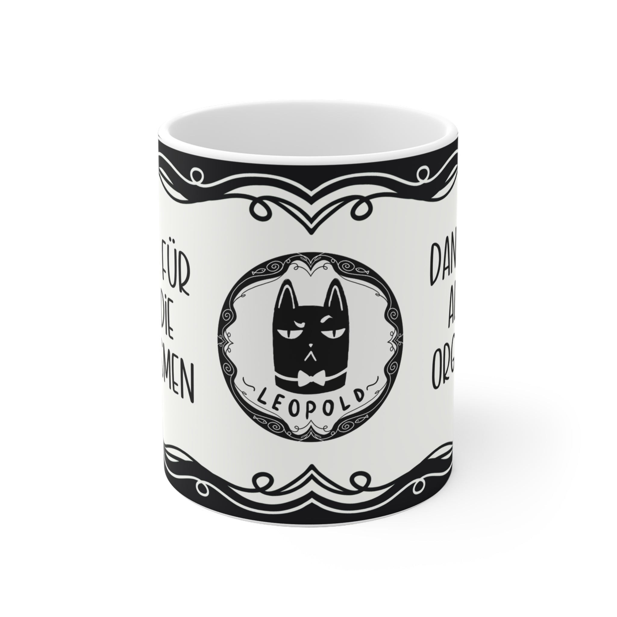 Motivtasse Leopold, Tasse, witzig & sarkastisch, Danke für all die Orgasmen