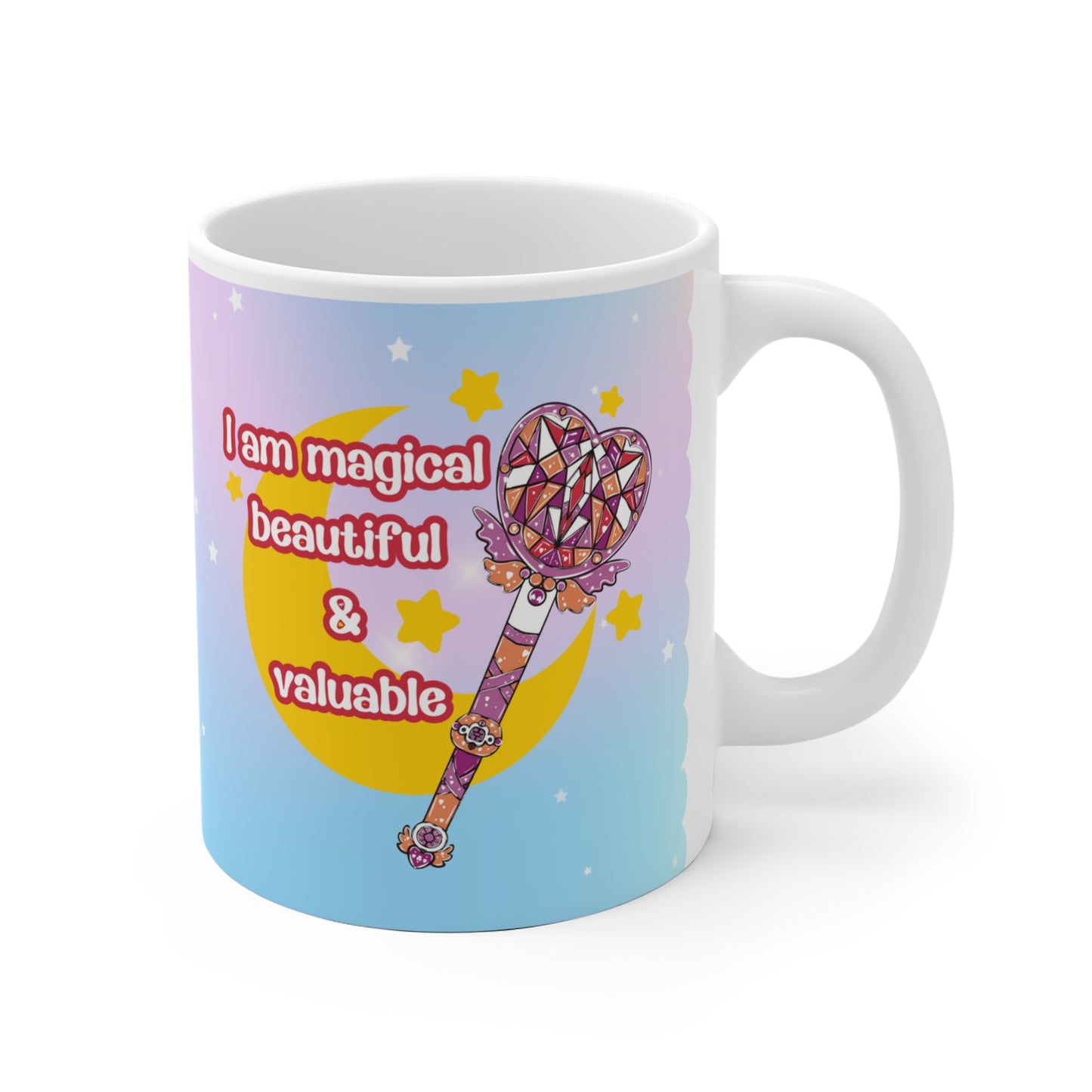 Lesbian Pride Tasse | Magical Girl Mug | LGBTQ Geschenk | Spülmaschinenfest | Keramik 330ml | Affirmation, pride Geschenk