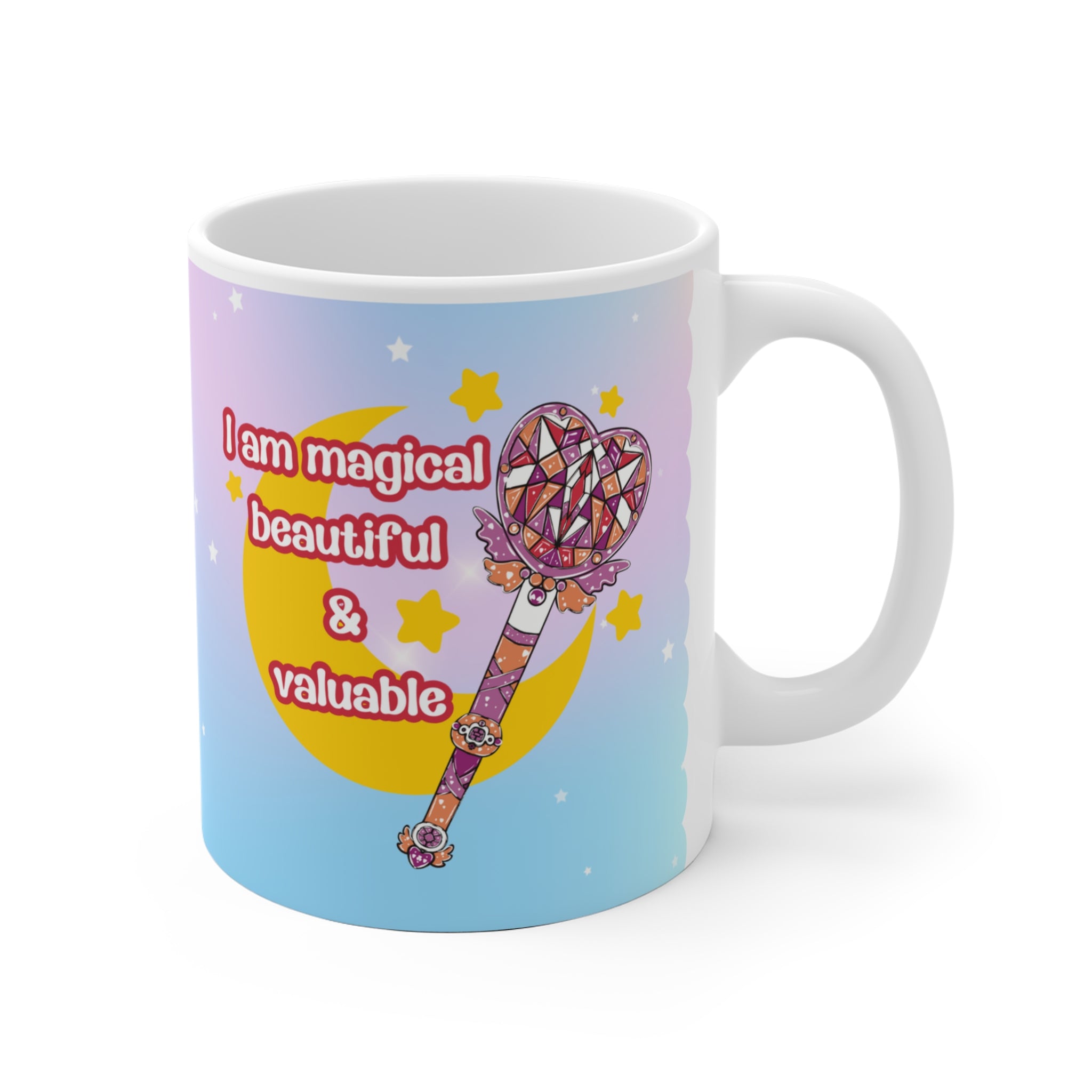 Lesbian Pride Tasse | Magical Girl Mug | LGBTQ Geschenk | Spülmaschinenfest | Keramik 330ml | Affirmation, pride Geschenk