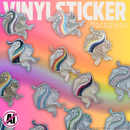 LGBTQ Pride Katzen Sticker, Trans, Bi, Pan, Lesbian, Nonbinary, Asexual, Demigirl, Demiboy, Disability Vinyl Aufkleber Pride Geschenk