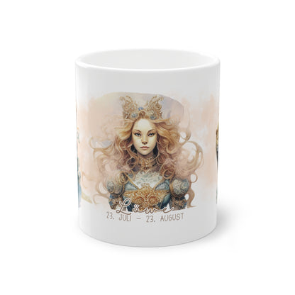 Unsere wunderschöne Motivtasse Löwe, das perfekte Geschenk für alle im Sternzeichen Löwe. Mit fantasievollem All-Over Print, ist sie sicher ein Hingucker.