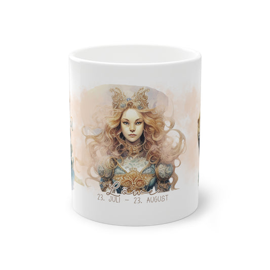 Unsere wunderschöne Motivtasse Löwe, das perfekte Geschenk für alle im Sternzeichen Löwe. Mit fantasievollem All-Over Print, ist sie sicher ein Hingucker.