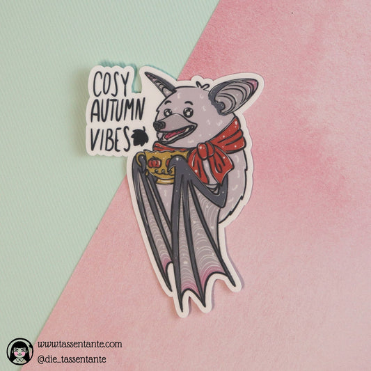 Sticker - Fledermaus Kunigunde - Herbst - XL