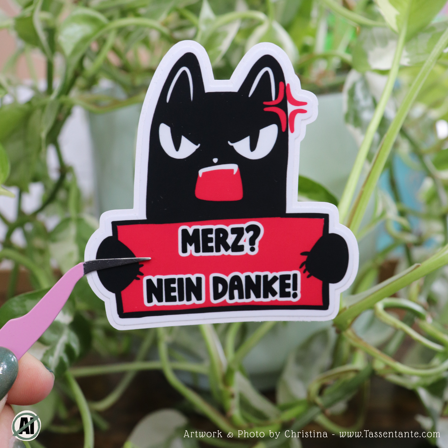 Sticker Leopold - Merz, nein Danke