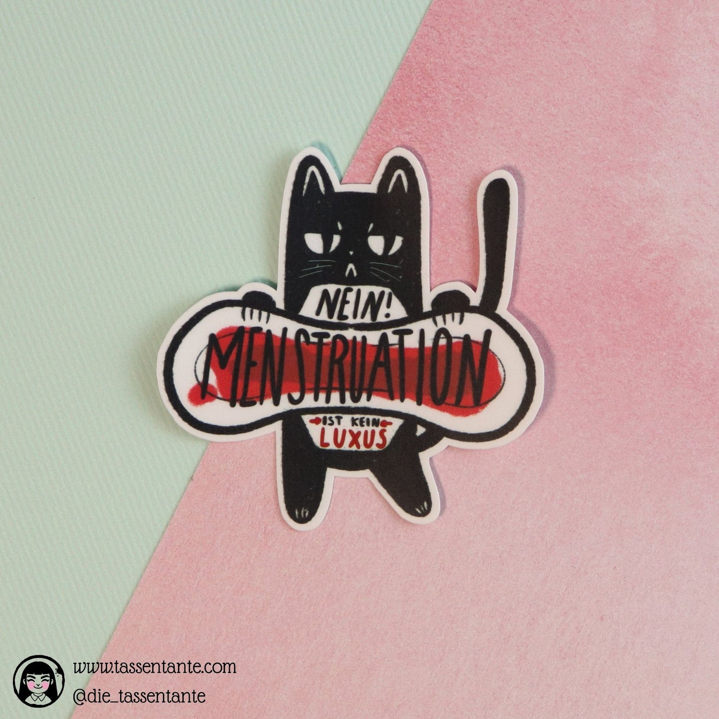 Sticker Leopold - Menstruation ist kein Luxus