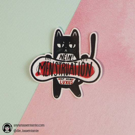 Sticker Leopold - Menstruation ist kein Luxus