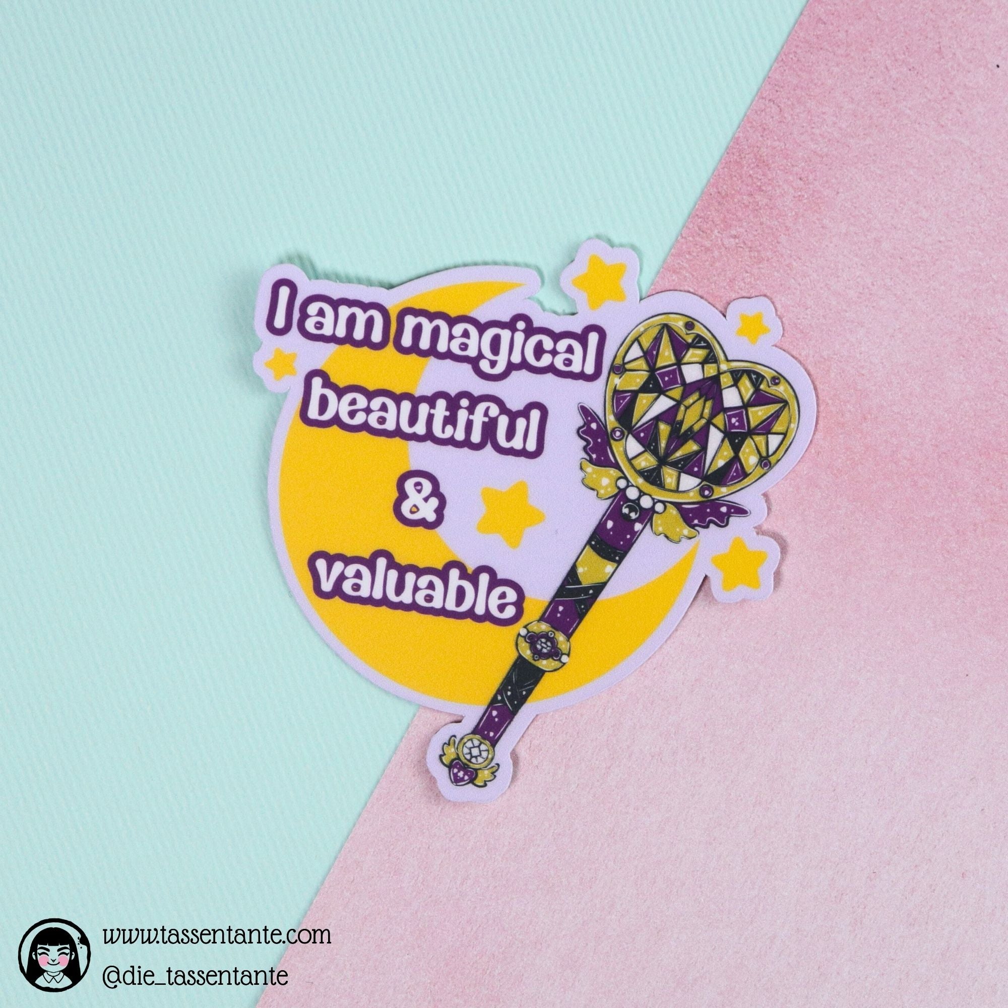 Nonbinary - Pride Sticker- Pride Flags - 90s Magical Anime Wand - Moon