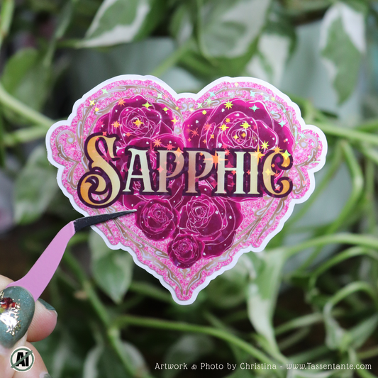 Sapphic Vinylsticker rosa