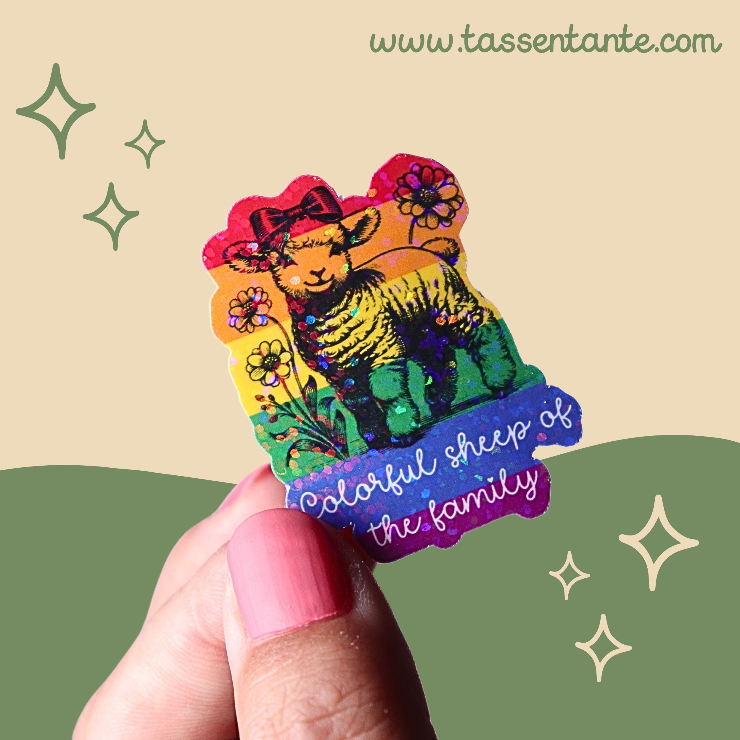 Sticker - Colorful Sheep of the Family - pride