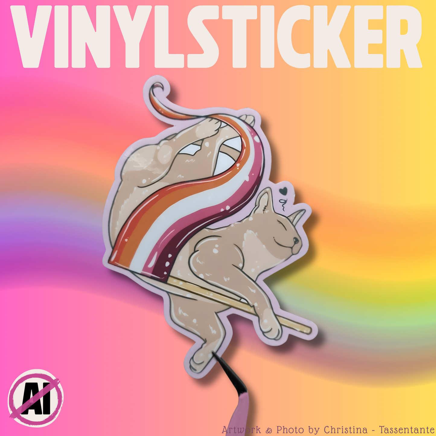 LGBTQ Pride Katzen Sticker, Trans, Bi, Pan, Lesbian, Nonbinary, Asexual, Demigirl, Demiboy, Disability Vinyl Aufkleber Pride Geschenk