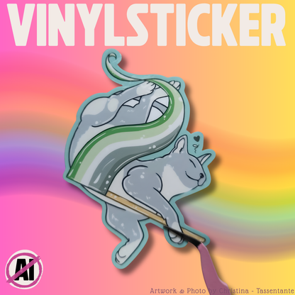 LGBTQ Pride Katzen Sticker, Trans, Bi, Pan, Lesbian, Nonbinary, Asexual, Demigirl, Demiboy, Disability Vinyl Aufkleber Pride Geschenk