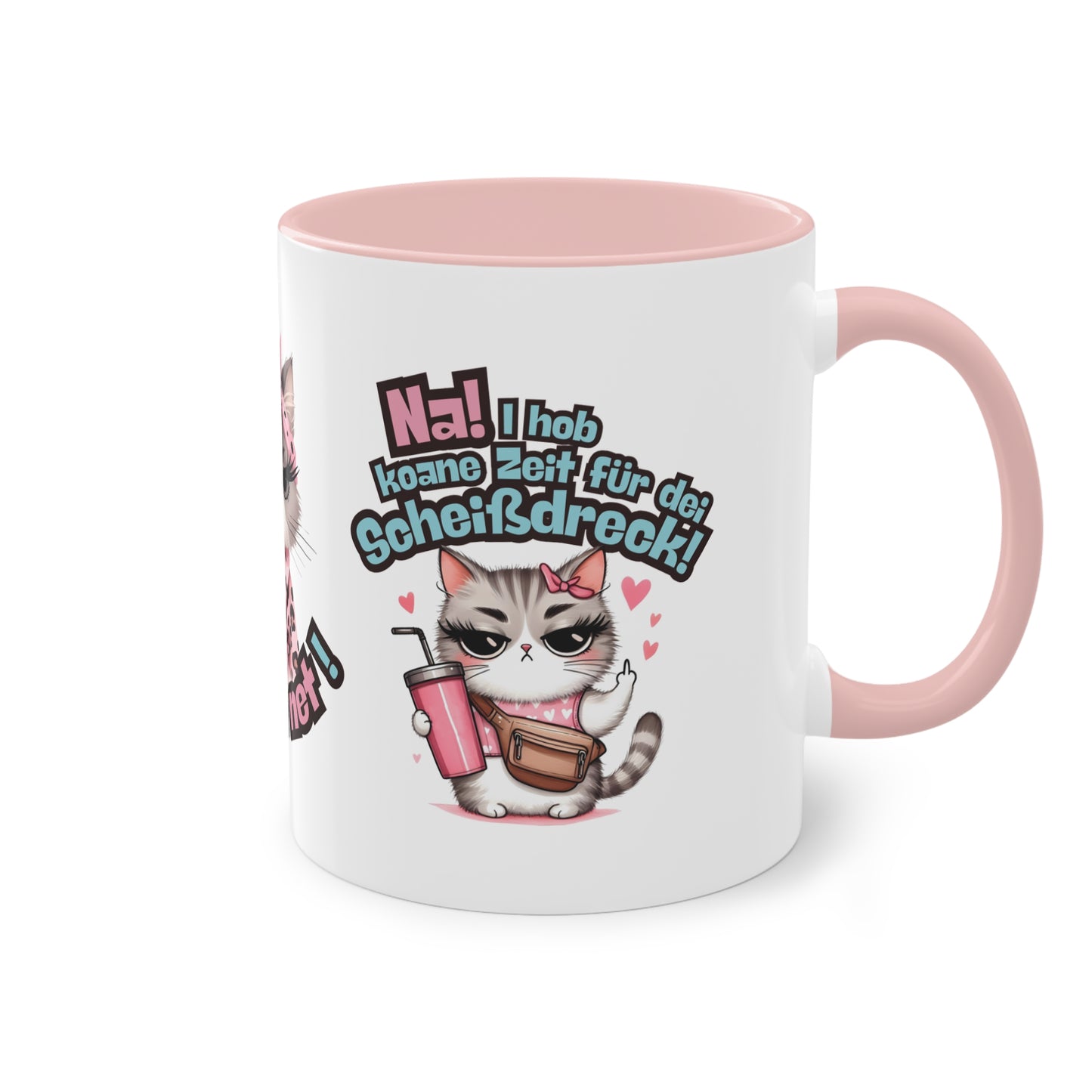 Lustige Tasse im bayerischen Dialekt – „Na! I hob koane Zeit für dei Scheißdreck!“ – Witziges Geschenk