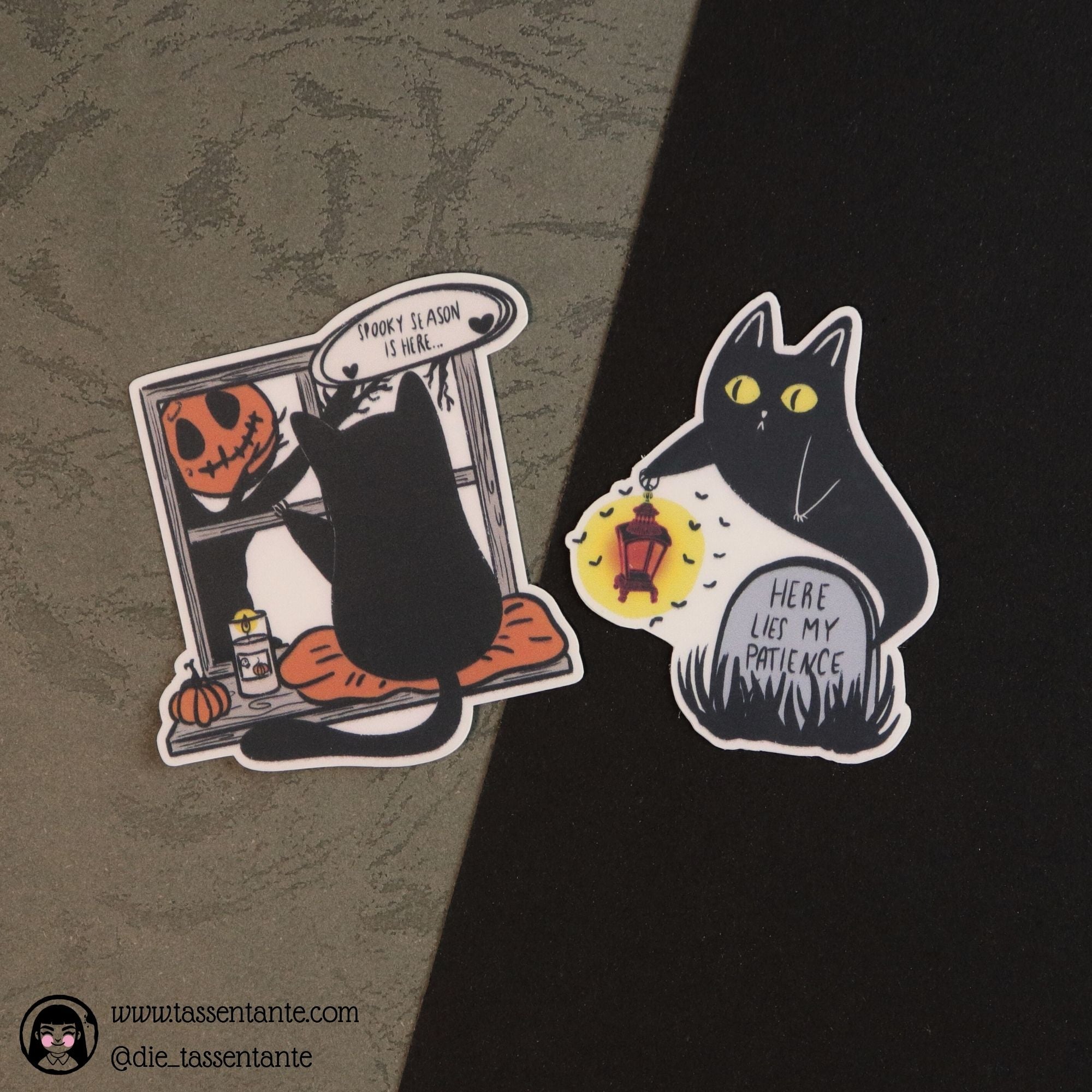 Sticker 2-er Set Leopold - Halloween Geist & am Fenster