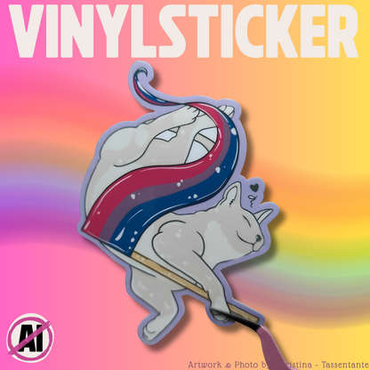 LGBTQ Pride Katzen Sticker, Trans, Bi, Pan, Lesbian, Nonbinary, Asexual, Demigirl, Demiboy, Disability Vinyl Aufkleber Pride Geschenk