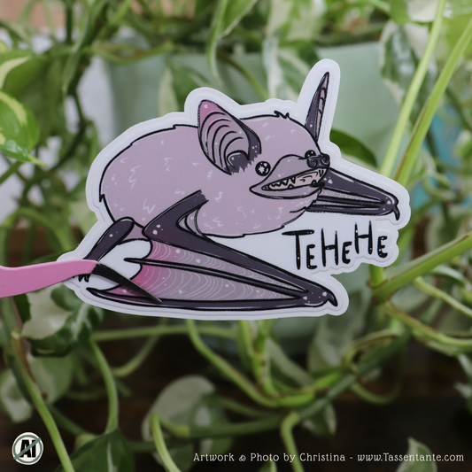 Sticker - Fledermaus Kunigunde - Tehehe - XL
