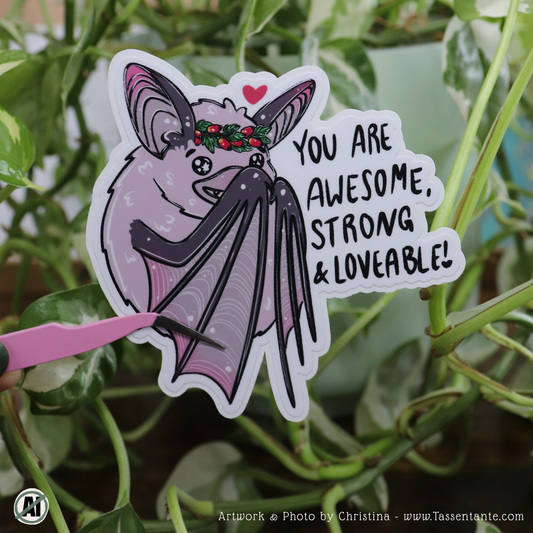Sticker - Fledermaus Kunigunde - Princess - XL