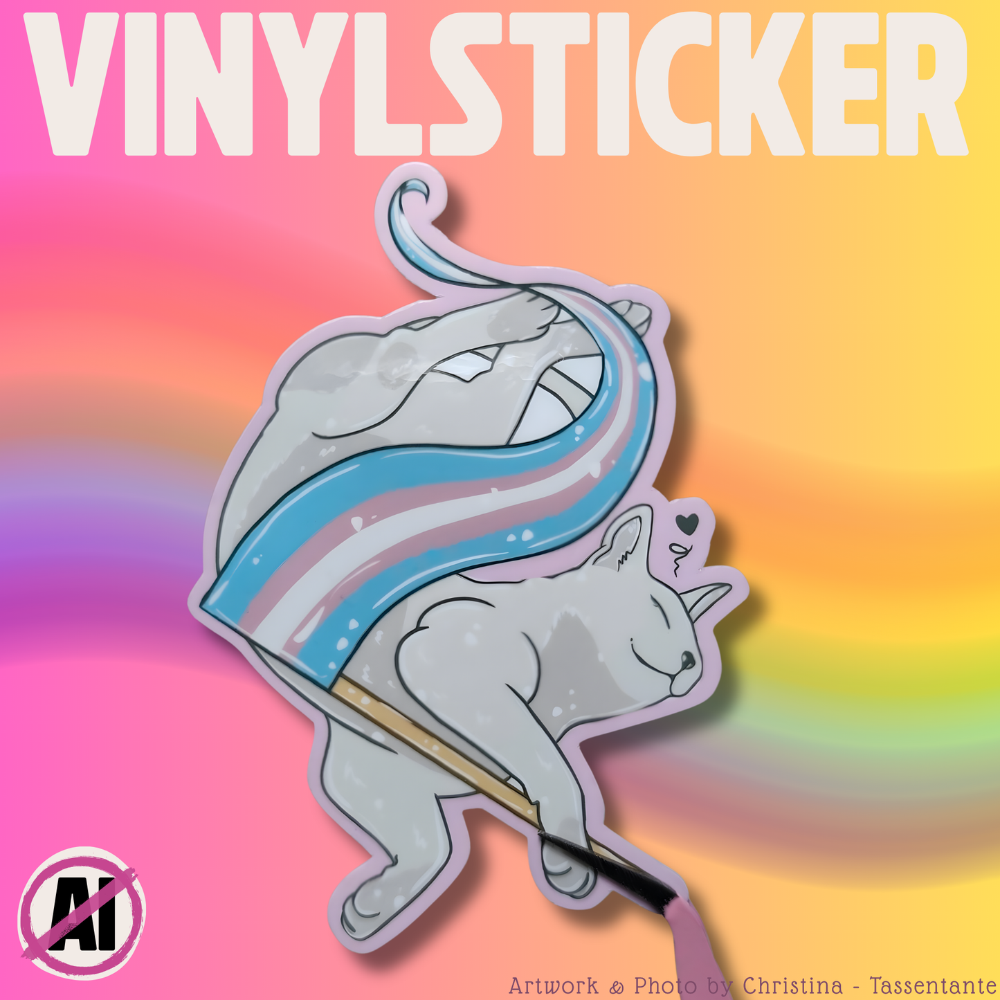 LGBTQ Pride Katzen Sticker, Trans, Bi, Pan, Lesbian, Nonbinary, Asexual, Demigirl, Demiboy, Disability Vinyl Aufkleber Pride Geschenk