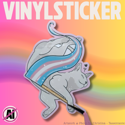 LGBTQ Pride Katzen Sticker, Trans, Bi, Pan, Lesbian, Nonbinary, Asexual, Demigirl, Demiboy, Disability Vinyl Aufkleber Pride Geschenk