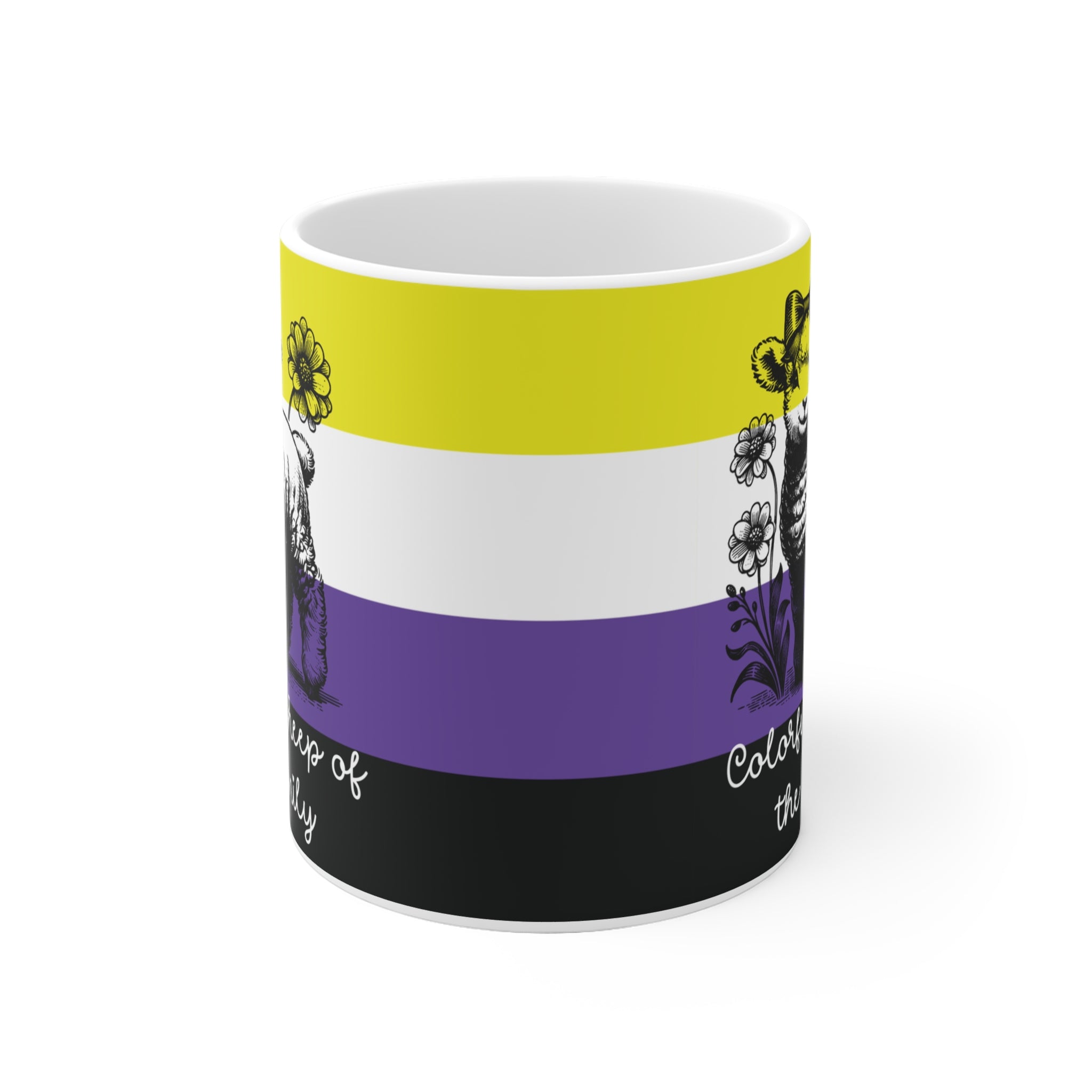 Pride Tasse „Colorful Sheep of the Family“ – non binary  Pride Geschenk mit Schaf-Motiv