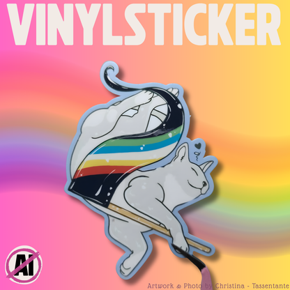 LGBTQ Pride Katzen Sticker, Trans, Bi, Pan, Lesbian, Nonbinary, Asexual, Demigirl, Demiboy, Disability Vinyl Aufkleber Pride Geschenk