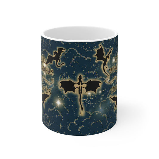 Fantasy Tasse - Coffee, Wingleaders & High Lords - blau