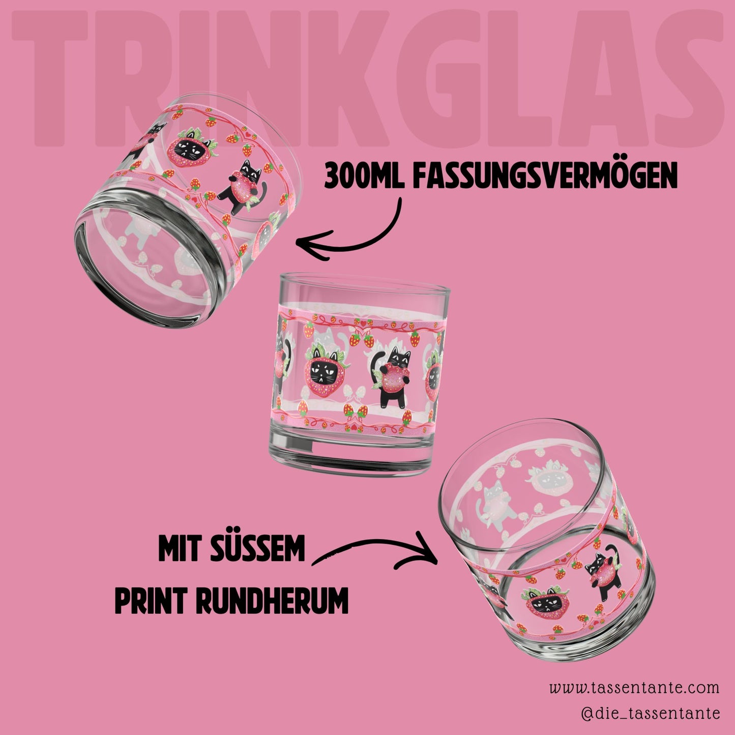 Trinkglas Leopold - Strawberry Days