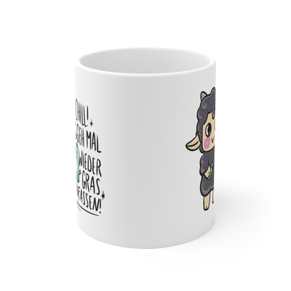 Witzige Mental Health Tasse - Gras anfassen