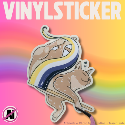 LGBTQ Pride Katzen Sticker, Trans, Bi, Pan, Lesbian, Nonbinary, Asexual, Demigirl, Demiboy, Disability Vinyl Aufkleber Pride Geschenk