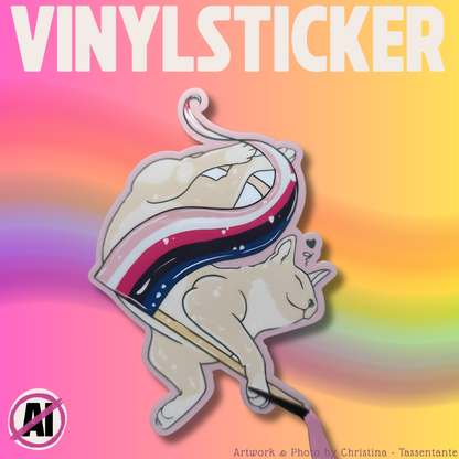 LGBTQ Pride Katzen Sticker, Trans, Bi, Pan, Lesbian, Nonbinary, Asexual, Demigirl, Demiboy, Disability Vinyl Aufkleber Pride Geschenk