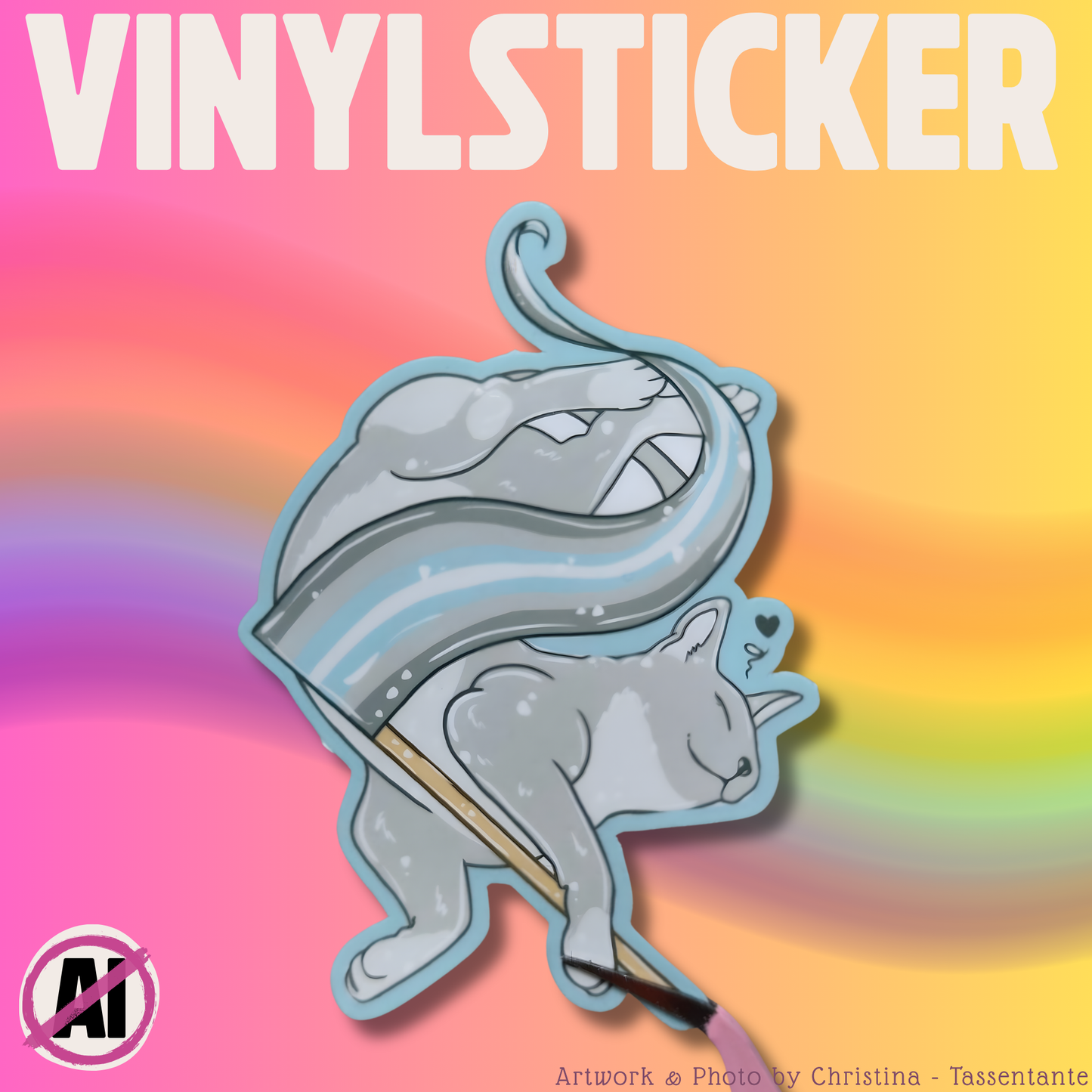 LGBTQ Pride Katzen Sticker, Trans, Bi, Pan, Lesbian, Nonbinary, Asexual, Demigirl, Demiboy, Disability Vinyl Aufkleber Pride Geschenk