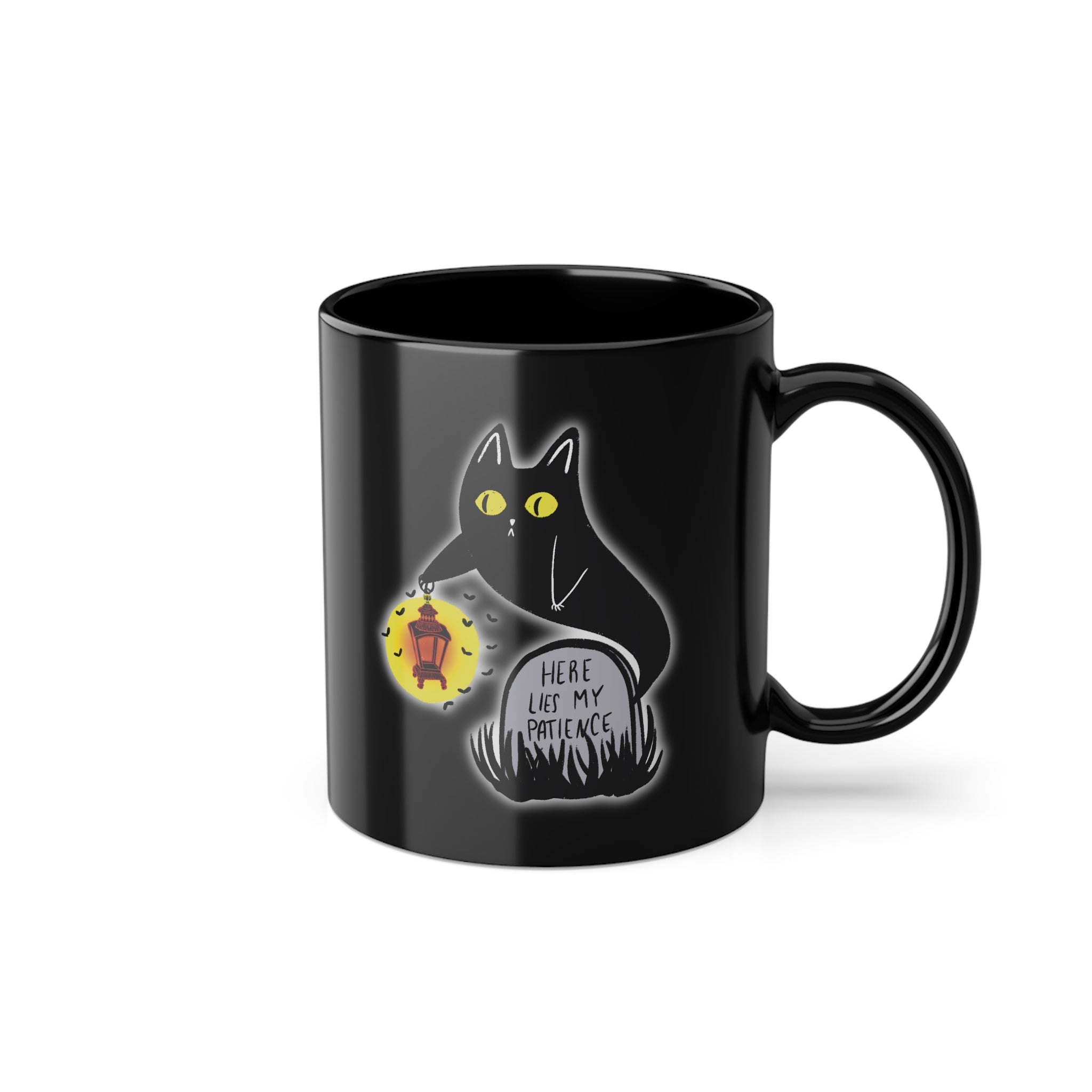 Motivtasse Leopold - Here lies my Patience
