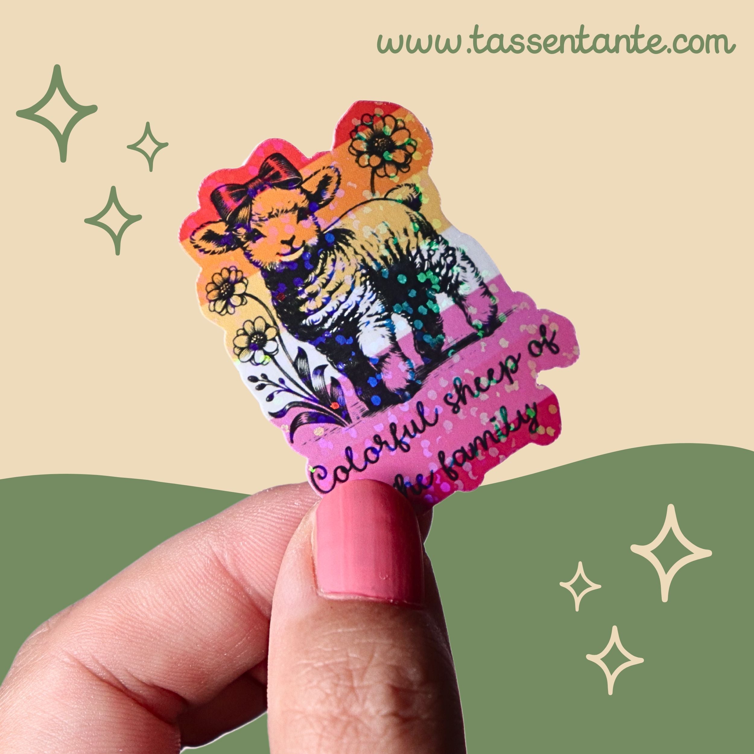 Sticker - Colorful Sheep of the Family - lesbian