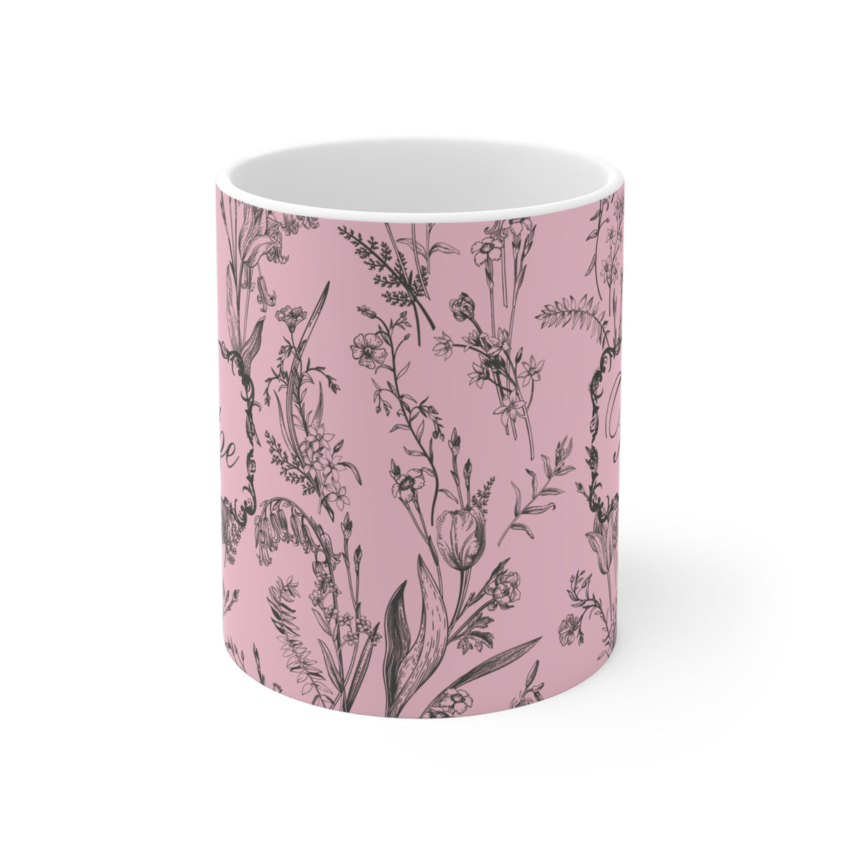Lustige "Fotze" Tasse mit Vintage Muster